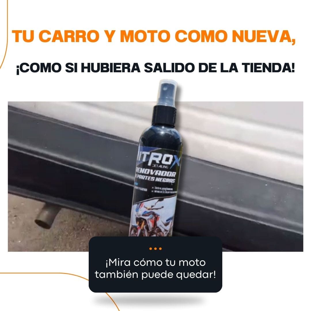 [52% OFF HOY] NITROX® - TU CARRO Y MOTO NUEVA EN 10 MINUTOS + SHAMPOO + MICROFIBRA