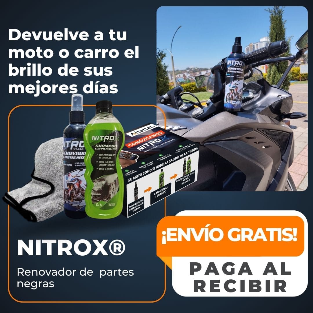 [52% OFF HOY] NITROX® - TU CARRO Y MOTO NUEVA EN 10 MINUTOS + SHAMPOO + MICROFIBRA